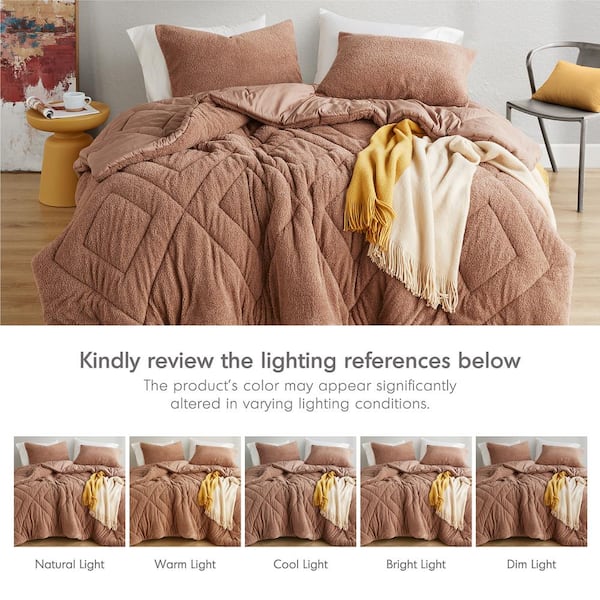 Kyla 3-Piece Brown Microfiber King/Cal King Comforter Set