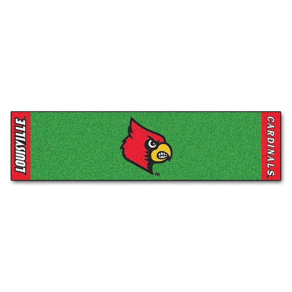 Fanmats NCAA University of Louisville 1 ft. 6 in. x 6 ft. Indoor 1-Hole Golf Practice Putting Green
