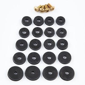 Assorted Rubber Flat Faucet Washers (24-Pieces) in Black
