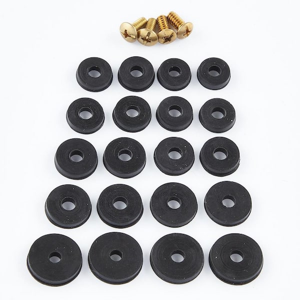 Everbilt Assorted Rubber Flat Faucet Washers (24-Pieces) in Black