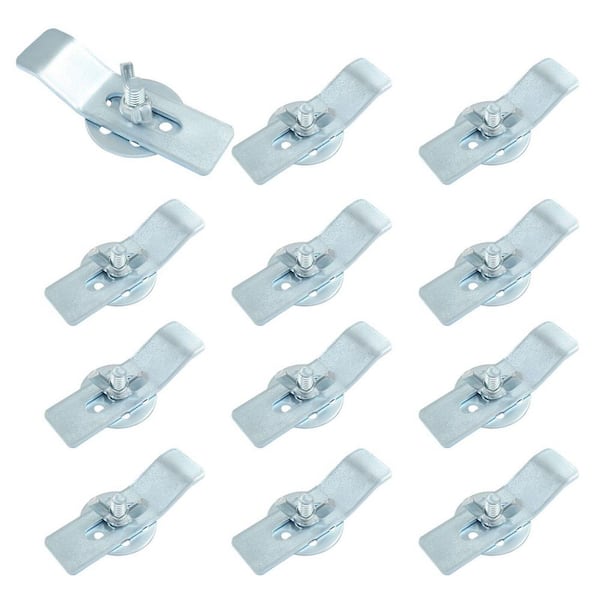 0.4 in. H x 2.6 in. W x 0.79 in. D Silver Undermount Sink Clips, Sink Mounting Kit Bracket (12-Pack)