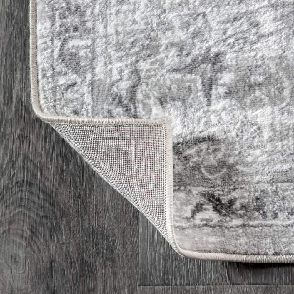 Elegant Handmade 8x8 Square Gray Synthetic Area Rug