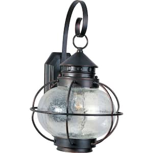 Portsmouth 1-Light Oil Rubbed Bronze Outdoor Wall Lantern Sconce