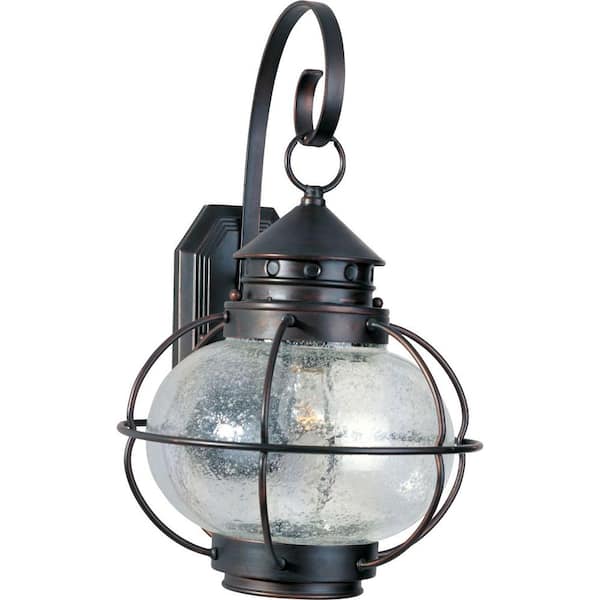 Maxim Lighting Portsmouth 1-Light Oil Rubbed Bronze Outdoor Wall Lantern Sconce