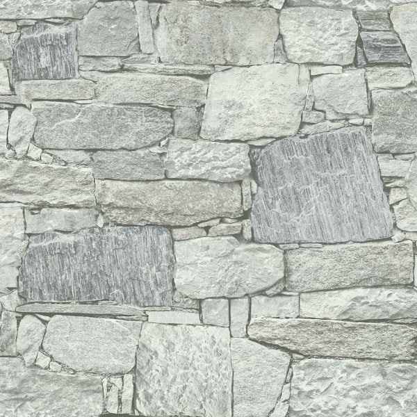 York Wallcoverings 45 sq. ft. Chateau Stone Non-Woven Peel and Stick Wallpaper