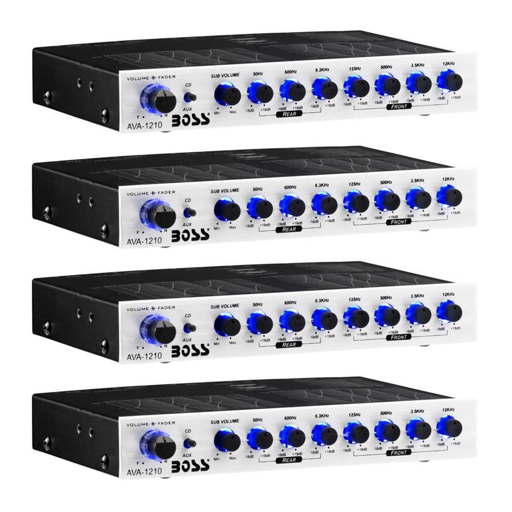 Boss Audio Systems 7-Band Car Stereo Equalizer Preamp Amplifier Audio EQ  (4-Pack) 4 x AVA1210 - The Home Depot