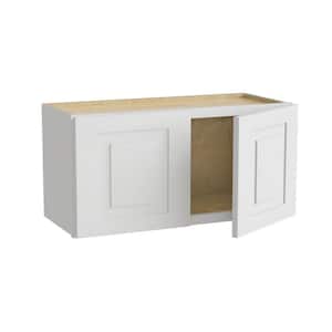 Grayson Pacific White Painted Plywood Shaker Assembled Wall Kitchen Cabinet Soft Close 36 in W x 24 in D x 12 in H