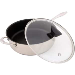 Earth Pan ETERNA 5.3 qt. Stainless Steel Nonstick Sauce Pan with Glass Lid