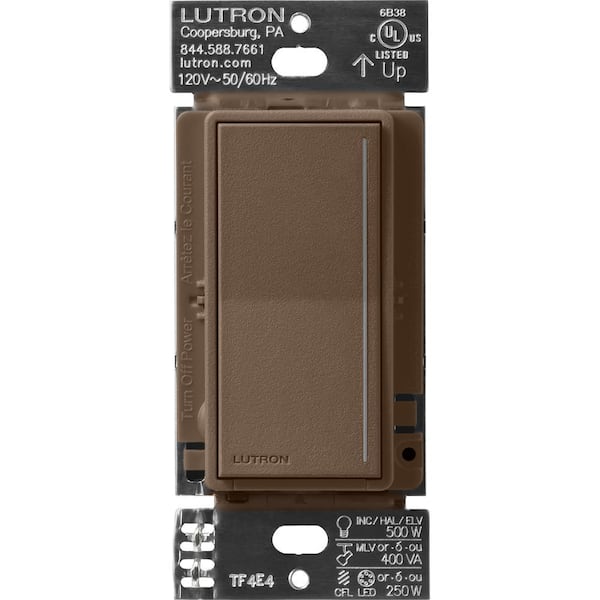 Lutron Sunnata Pro LED+ Touch Dimmer Switch, for 500W ELV/MLV, 250W LED, Single Pole/Multi Location, Espresso (ST-PRO-N-EP)