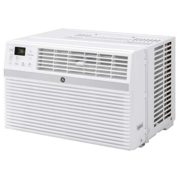 GE - 8,000 BTU 115-Volt Smart Window Air Conditioner with Remote in White