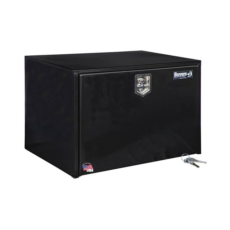 24 in. x 24 in. x 36 in. Gloss Black Steel Underbody Truck Tool Box