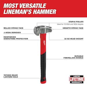 32 oz. 4-in-1 Lineman's Hammer