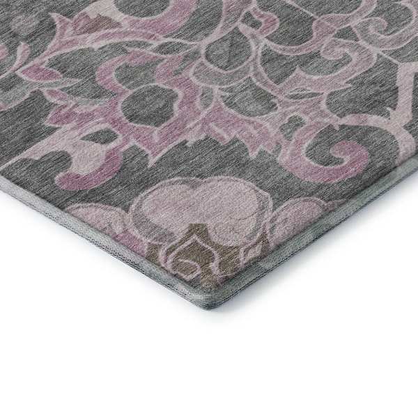 Mayfield Premium Machine Washable Abstract AMF1947 Pink 5 ft. x 7 ft. 6 in. Area Rug
