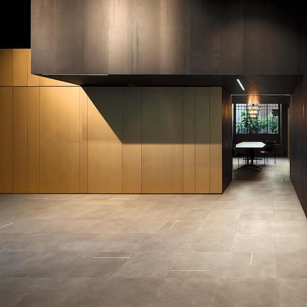 EXT3RD106204 Matte sq. in. Home Porcelain - Greige 47.24 Tile ft./Case) Tile x and (15.49 Depot Hill The Stria Ivy Floor Wall 23.62 in.