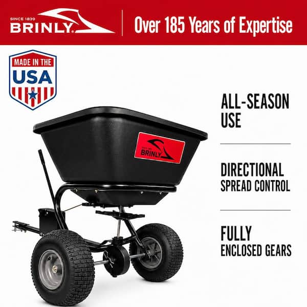 Brinly-Hardy 125 lb. Tow-Behind Broadcast Spreader for Lawn