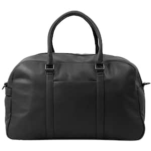 Onyx Collection 20 in., Black Leather Duffle Bag Backpack with RFID Protection