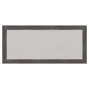 Woodridge Rustic Grey Wood Framed Grey Corkboard 33 in. x 15 in. Bulletin Board Memo Board