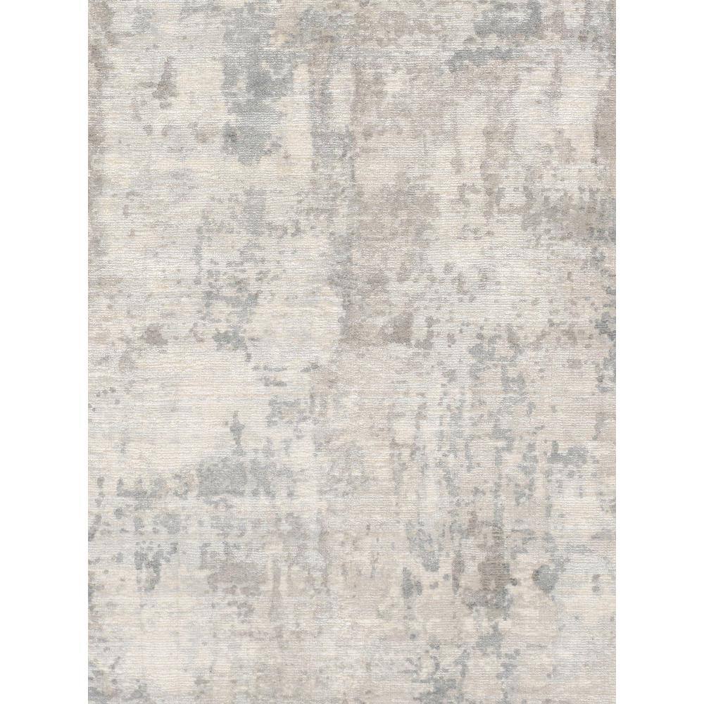 Elegance Abstract Gray Hand-Loomed Wool & Viscose 6' x 9' Rug