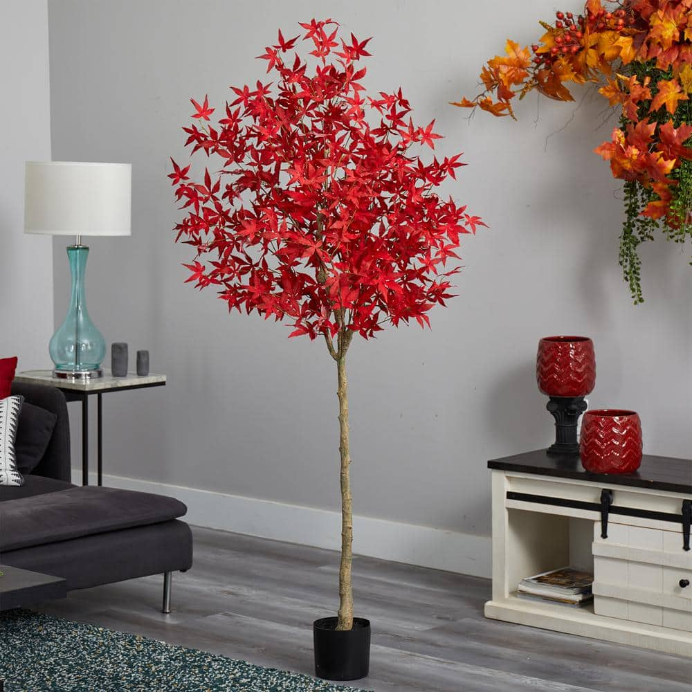 Nearly Natural 6 Ft Autumn Maple Artificial Fall Tree T2770 The Home   Nearly Natural Artificial Trees T2770 64 1000 