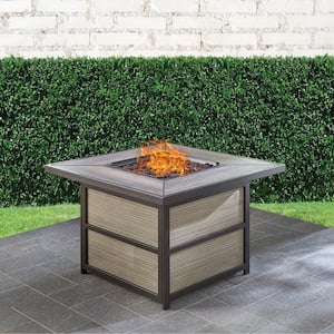 Chateau Aluminum Outdoor Coffee Table with Gas Fire Pit