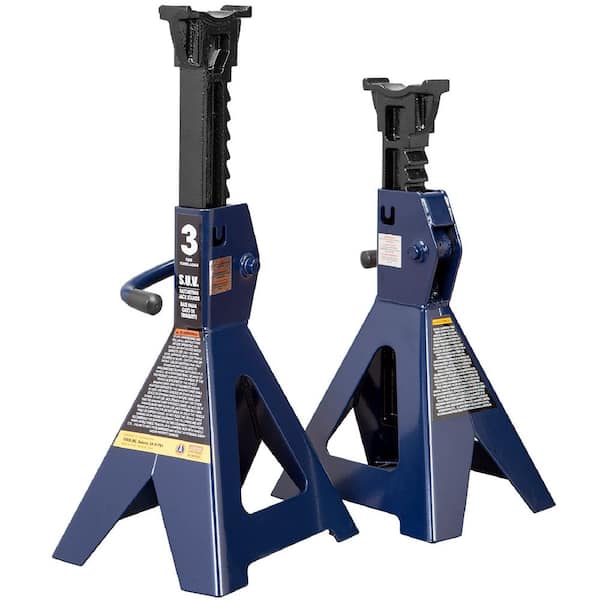 TCE 3-Ton Jack Stands Pair, Car Jack Stands High Lift, Blue