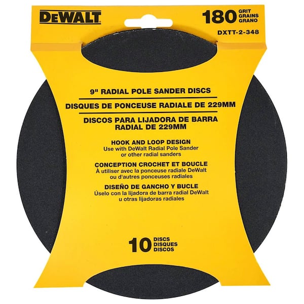 DEWALT 9 in. 180-Grit Sanding Disk (10-Pack)
