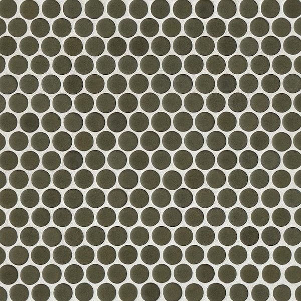 360 Square 3/4 in. x 3/4 in. Matte Shale Porcelain Mosaic Tile (10 sq. ft./Case)