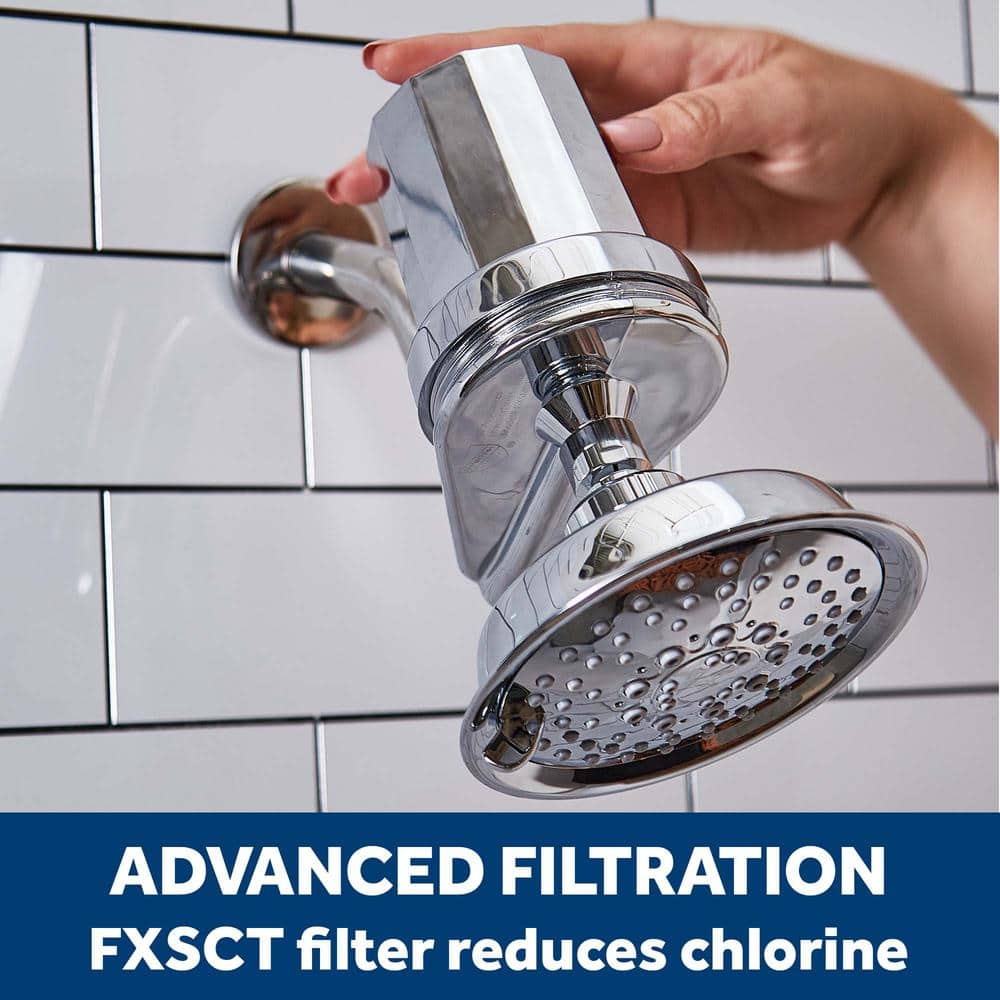 Chrome Universal Shower Head Water Filtration System