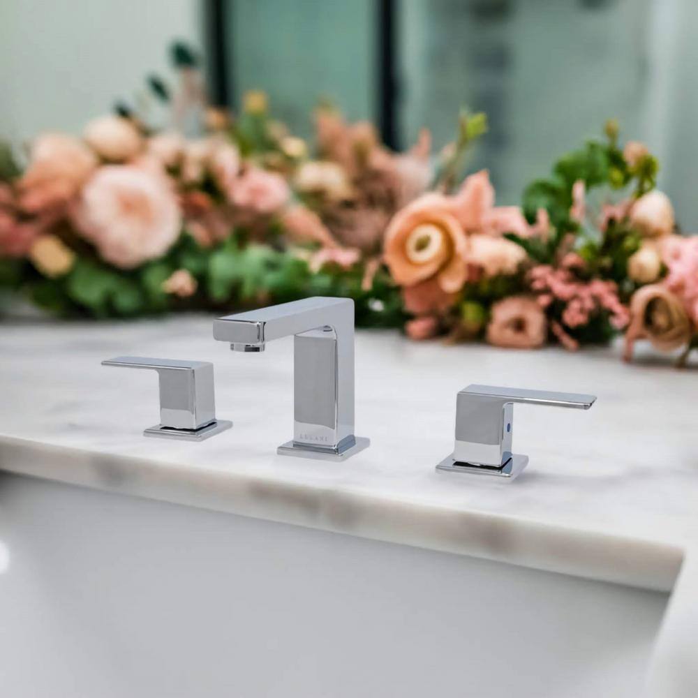 Capri Chrome 8" Widespread Two-Handle Bathroom Faucet