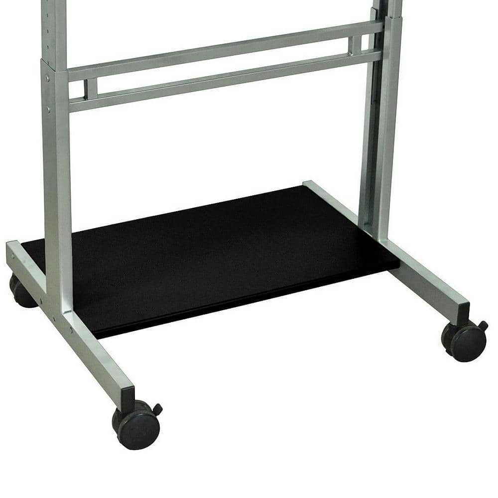 AdjustaFlex 31.5" Black Steel Mobile Workstation with Dual Shelves