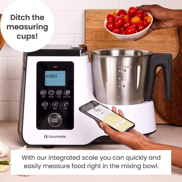 Gourmate 2.3 White Electric All-in-1 Smart Multi-Cooker 10+ Cooking Functions, Built-in Scale, Guided Recipes, APP Control GM-CM-128W Home Depot