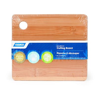 7-7/8 in. x 7-1/8 in. x 1/2 in. Bamboo Cutting Board with Finger Hole