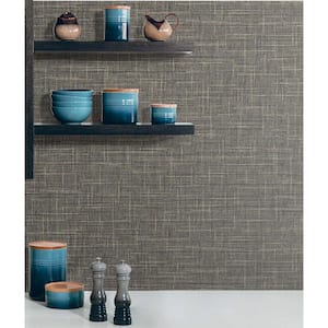 60.75 sq. ft. Tedlar Fireside Grasmere Weave High Performance Vinyl Unpasted Wallpaper Roll