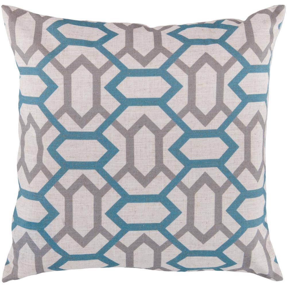 Artistic Weavers Candelaria Teal Geometric Polyester 18 in. x 18 in