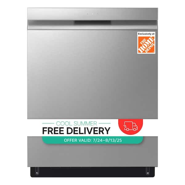 24 in. Top Control Standard Dishwasher with QuadWash in Stainless Steel
