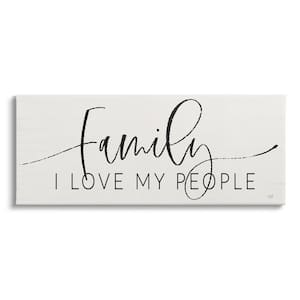 I Love My People Affectionate Family Phrase Design By Lux plus Me Designs Unframed Typography Art Print 48 in. x 20 in.