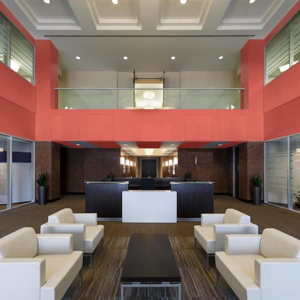 5 gal. #180B-6 Fiery Red Eggshell Interior Paint