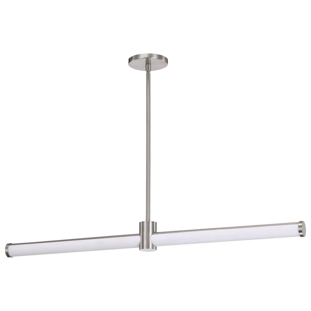Bowman 39-Watt 1-Light Brushed Nickel Integrated LED Pendant Light with White Acrylic Shade price history on PriceWatchPro