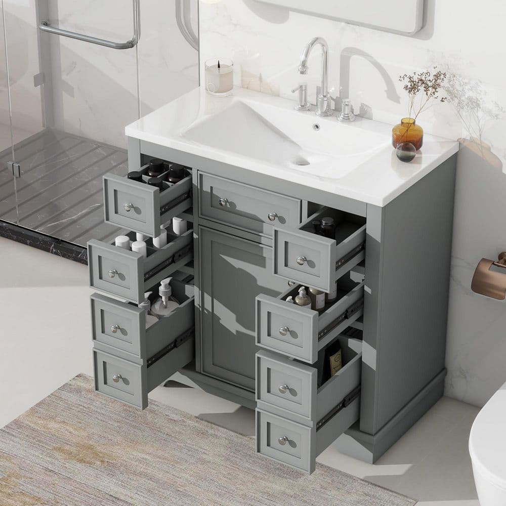 Cesicia 36 in. W x 18 in. D x 34.5 in. H Single Sink