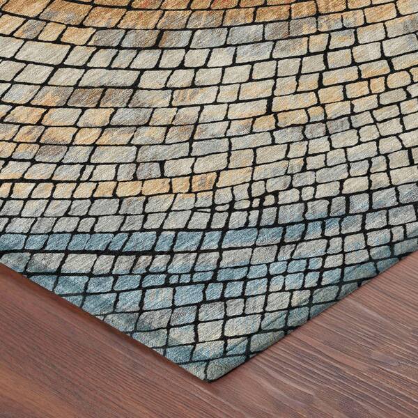 Chantille Machine Washable Indoor/Outdoor Abstract ACN2524 Copper 3 ft. x 4 ft. Area Rug