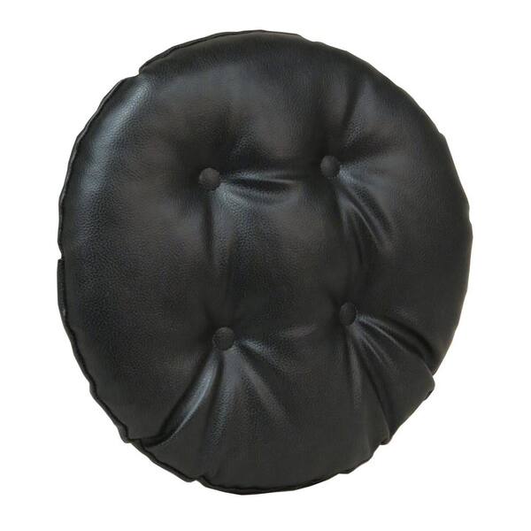 Chair Pads Black Faux Leather Chair Pad Set of 2 Home & Kitchen Kitchen