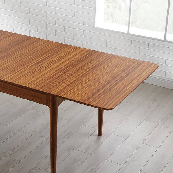 Oslo Copper Bamboo 36 in. 4 Legs Double-Leaves Extension