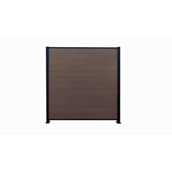 6 ft. x 6 ft. Valla Composite Fence Panel Mahogany (5-Pack)