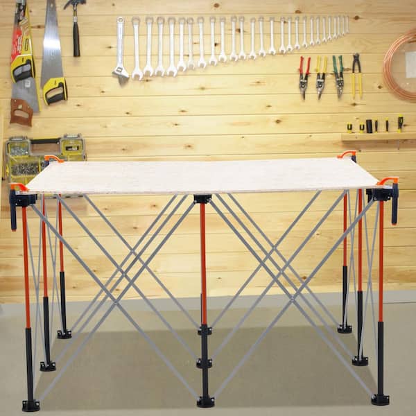 VEVOR Portable Folding Workstand, 4.15 x 4.15 ft. Collapsible
