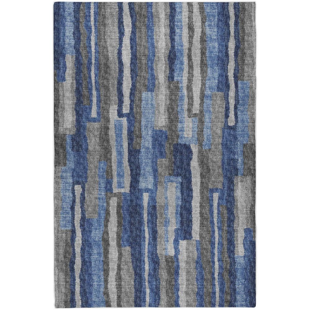 Dream Shag Premium Machine Washable Abstract ADS78 Blue 3 ft. x 5 ft. Area Rug price history on PriceWatchPro