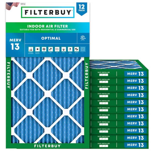 10 in. x 25 in. x 1 in. MERV 13 (FPR 10) Health Defense Pleated HVAC AC Furnace Air Filters Replacement (12-Pack)