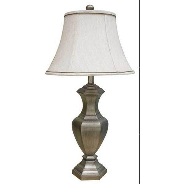 Fangio Lighting 27.5 in. Resin Table Lamp, Antique Silver-DISCONTINUED