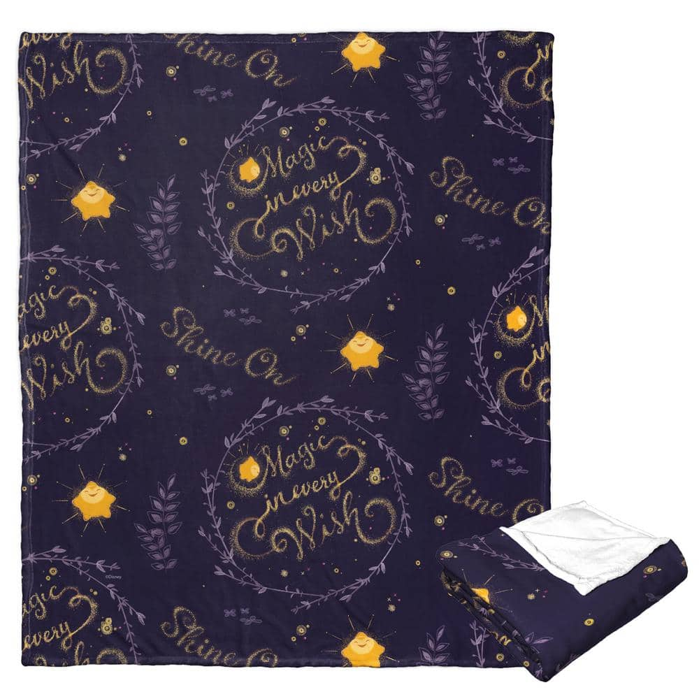 Disney Wish Magic In Every Wish Silk Touch  Multi-Colored Throw Blanket