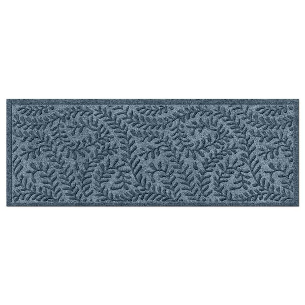 Waterhog Boxwood Bluestone 30 in. x 97 in PET Polyester Indoor Outdoor Runner Doormat