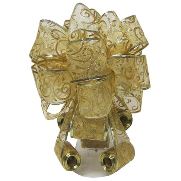 Home Accents Holiday Gold Tree Topper Bow